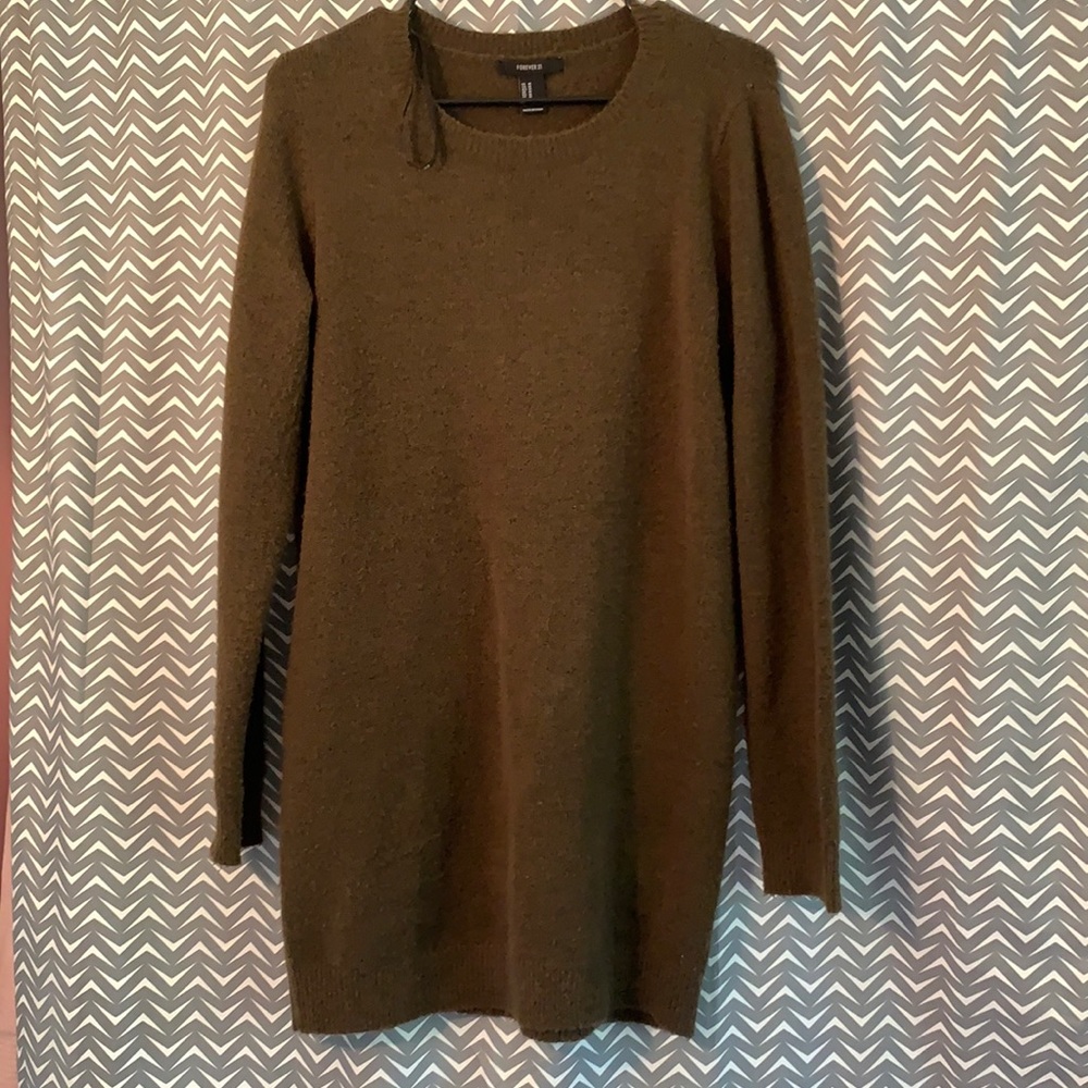Long-Sleeved Knit Sweater Dress